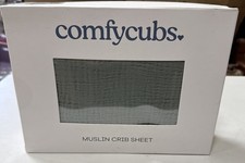 comfycubs Muslin Fitted Crib Sheet 100 Muslin Cotton Sage Mint Green NEW