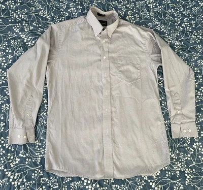Barrington Mens Shirt 15.5 32/33 Button Up Light Grey Checkered Long Sleeve - Image 1 of 4