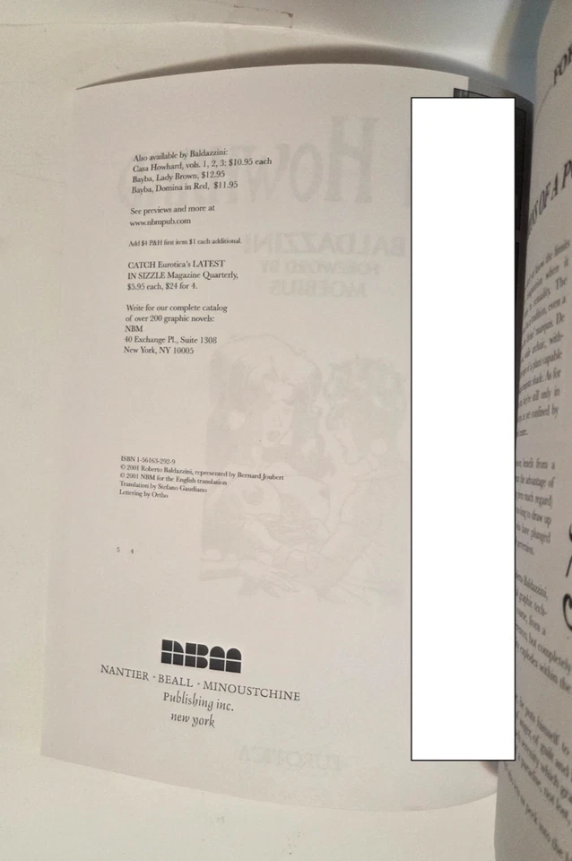 CASA HOWHARD Vol 1— Roberto Baldazzini & S. Gaudiano | NBM 2001 - Image 2 of 3