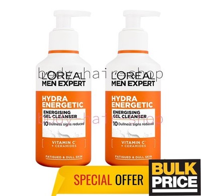 L'Oreal Paris Men Expert Hydra Energetic Energising Gel Cleanser 260ml 2er Pack
