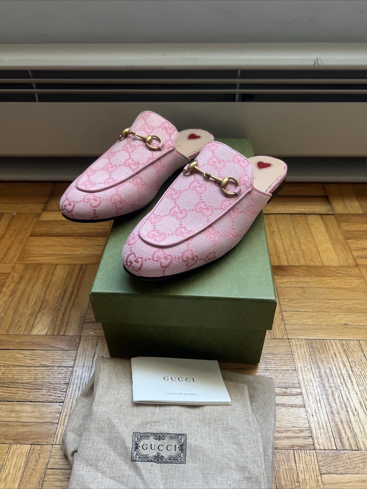 Mocassins Gucci Mules Rose Femme Serpents   Taille 38