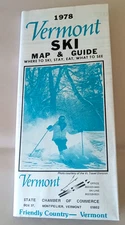 1978 VERMONT Ski Resort Map and Guide Large Folding Travel Advertising Brochure