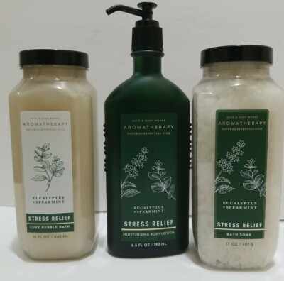 3 Pcs Set Bath & Body Works Aromatherapy Stress Relief Eucalyptus