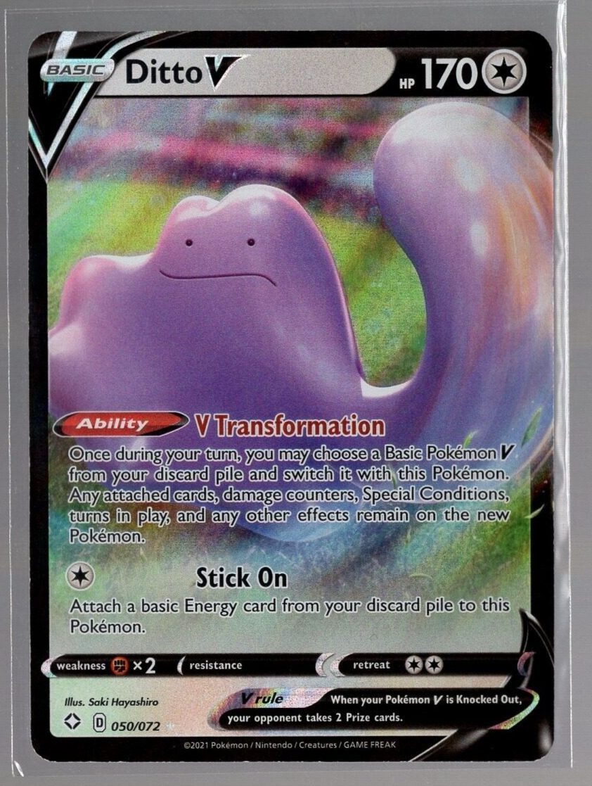 POKEMON TCG DITTO V 50/72 SHINING FATES ULTRA RARE!!