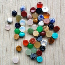 Wholesale 100pcs 6mm Natural Mixed Stone Round CAB CABOCHON Stone DIY Jewelry