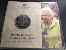 Royal Mint 2021 95th Birthday of The Queen  £5 Coin Pack - Sealed - Available on eBay