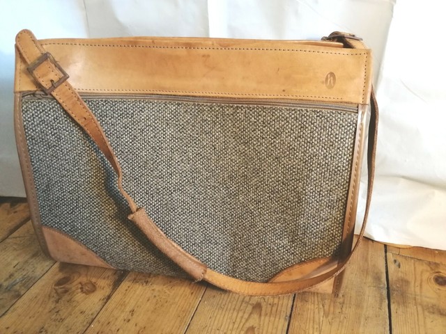 Vintage Hartmann Luggage Tweed Leather Bag Carry On Weekender Shoulder Vintage Hartmann Luggage Tweed Leather Bag Carry On Weekender Shoulder