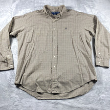 Polo Ralph Lauren Blake Button Down Shirt Mens XL Long Sleeve Check 100 Cotton