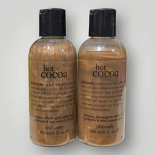 (2) Philosophy HOT COCOA Shampoo, Shower Gel & Bubble Bath 6 oz