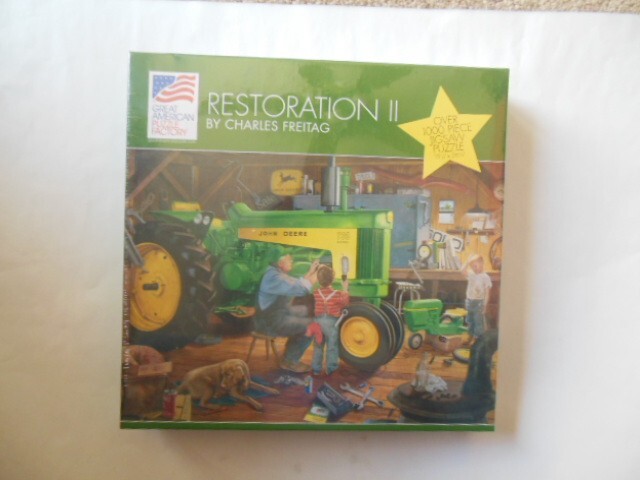 JOHN Deere 730 DIESEL 1000 Piece Puzzle RESTORATION 11  - Charles Freitag - NEW