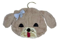 Vintage 60’s Master Industries Plush Puppy Dog Zip Bag Pouch Childs Puppy Purse