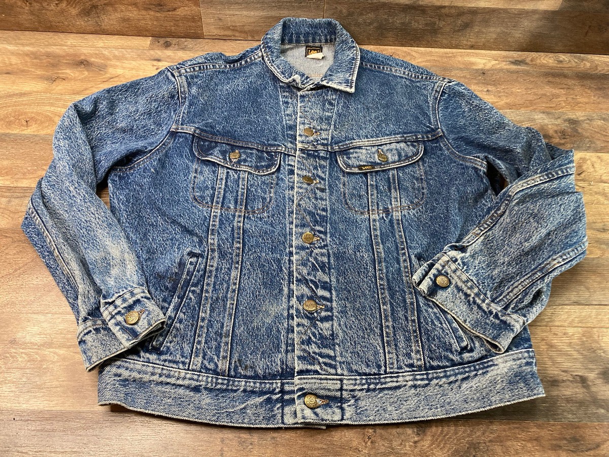 Vintage Lee Riders PATD 153438 Mens Black Denim Jean Jacket Vintage Lee Riders PATD 153438 Mens Black Denim Jean Jacket