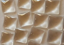 18 Pc Lot 20 X 20 mm Square Glass Dome Cabochon Clear Jewelry Scrapbook Photos