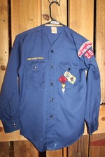 Boy Scouts of America BSA Youth Shirt Large   Blue Cub Vintage