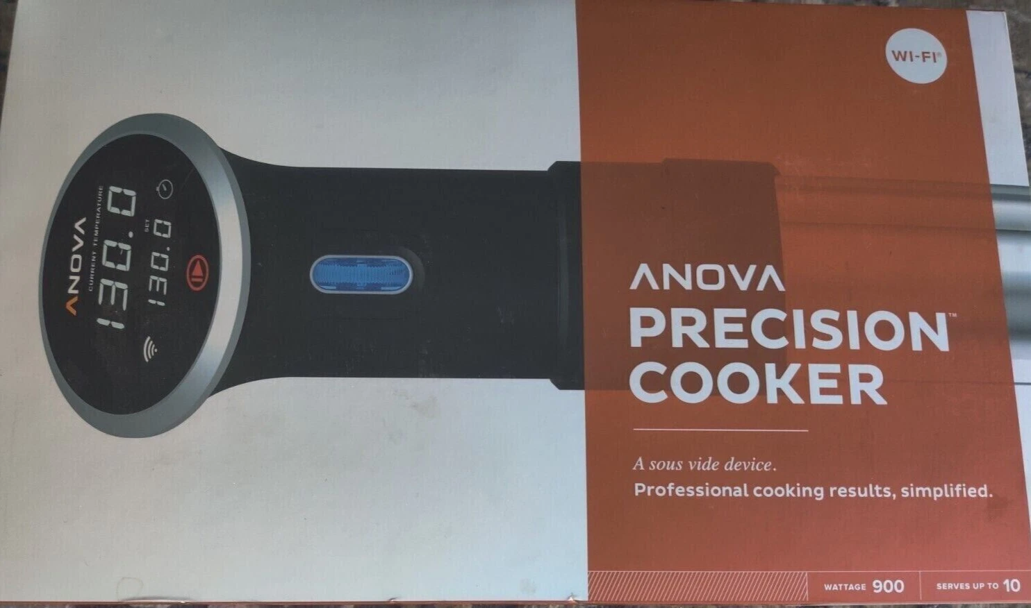 Anova Sous Vide Precision Cooker WIFI 2nd Gen 900 Watts Silver & Black w/ Case