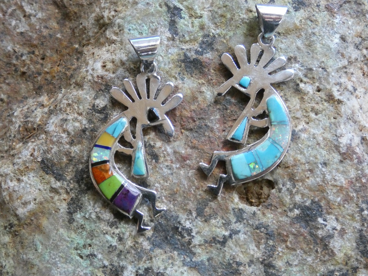 Unique Navajo Native American Spiny Oyster Sterling Silver Kokopelli Necklace Unique Navajo Native American Spiny Oyster Sterling Silver Kokopelli Necklace
