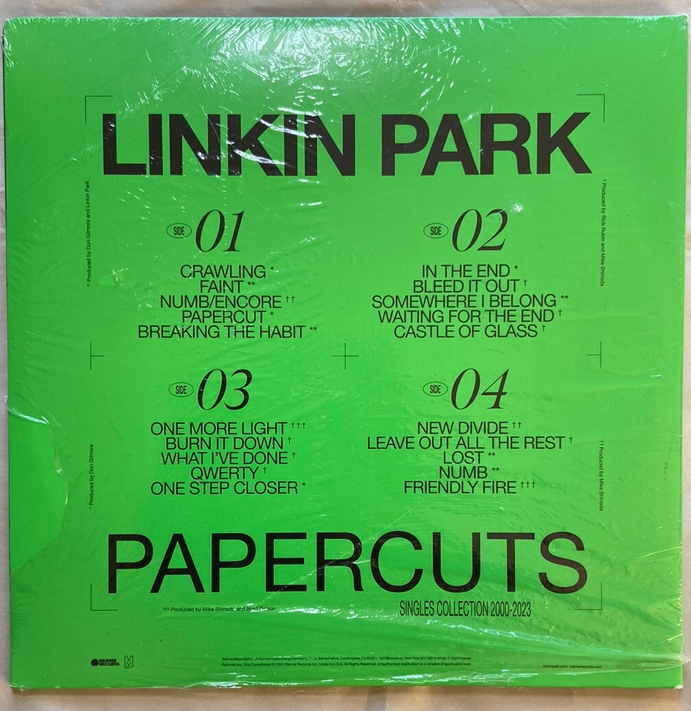 Linkin Park PAPERCUTS (Vinyl Record, 2024) / 2LP Bone