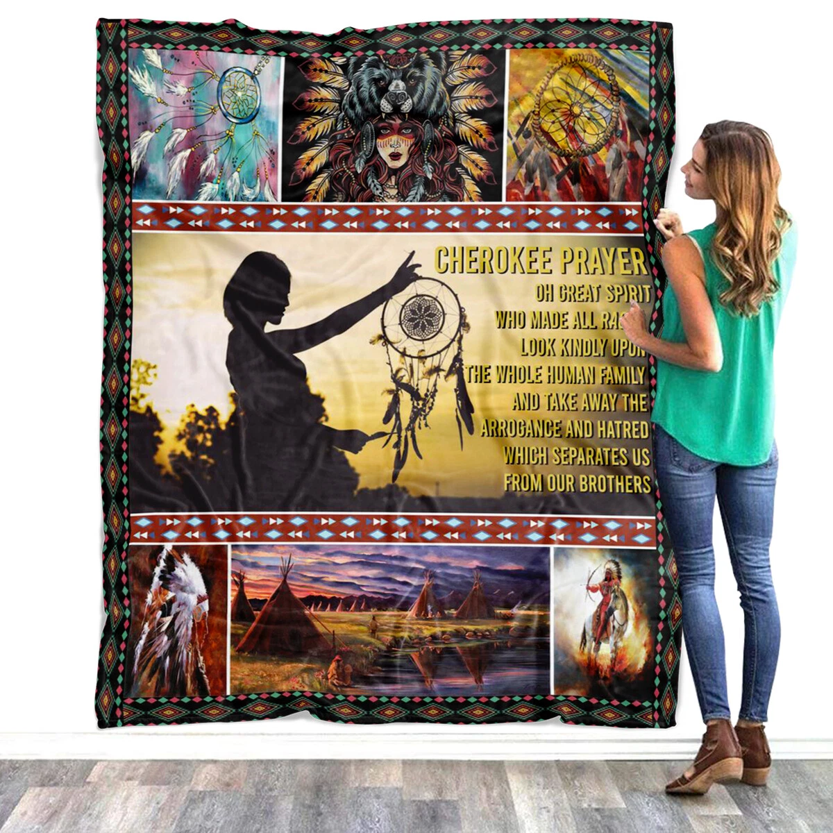 Authentic cherokee blankets sale