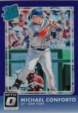 (19) 2016 Optic MICHAEL CONFORTO Rated Rookie Purple Refractor LOT #38 Mets