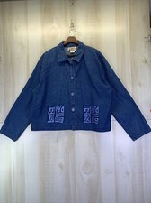 On the Rocks California Vintage Womens Denim Button Up Shirt XL USA Made-9009