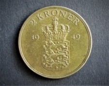 DENMARK 2 KRONER 1949 LOW MINTAGE / SNIFF'S ANCIENT COINS T-2