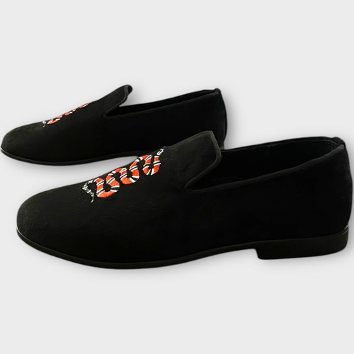 Mocassino costume pirata velluto nero scarlatto serpente May Anthony King 8,5 W 7 uomo - Foto 4 di 11