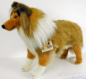 Kosen Of Germany 3880 New Long Haired Collie Dog Plush Toy Ebay