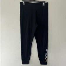 Fila  Performance Leggings Black Women's Large High Waisted Multicolor Logo