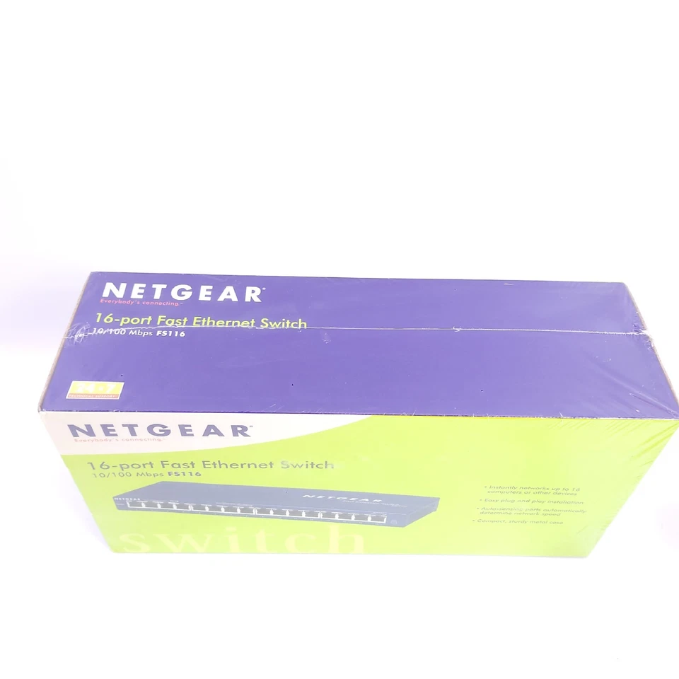 Sealed NetGear ProSafe (FS116) 16-Ports 10/100 Desktop External Switch (NEW) - Image 2 of 4