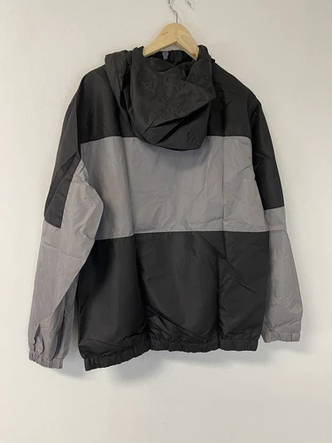 Ordinary Truffle Jacket Mens Medium Black Color Block 1/4 Zip Windbreaker N126 image 3
