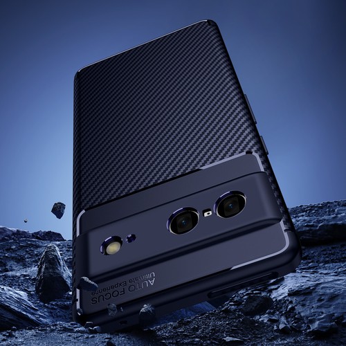 For Google Pixel 7/8 Pro Slim Carbon Fiber Shockproof Case with Screen Protector - Picture 19 of 20