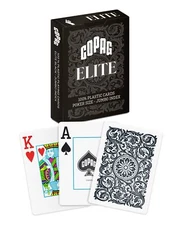 Elite 100% Plastic Playing Cards Poker Size Standard Jumbo Index Single Deck ...