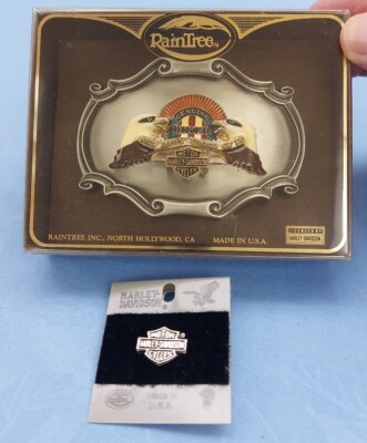 Harley Davidson Belt Buckle Damn Proud Of It 75th Anniversary 1978 Raintree New