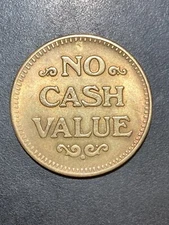Sm size, Large Letter No Cash Value Chuck E Cheese Token