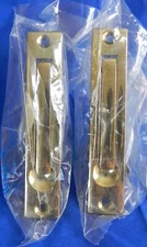 2 Baldwin Edge Pulls #0465-030, Solid Brass Polished Finish, Door Parts, New