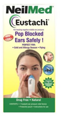Eustachi Ear Pressure Treatment- Pop Blocked Ears Safely - NeilMed - SEALED NEW