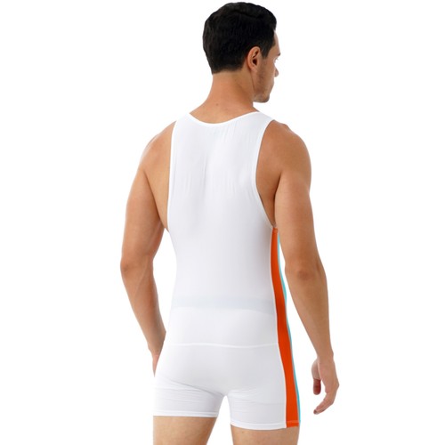 Men's Wrestling Singlet Bodysuit Crotchless Catsuit One-Piece Jumpsuit Unitards - Picture 58 of 83