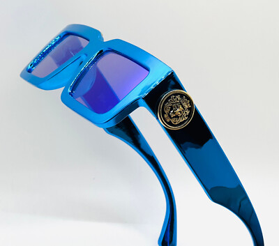 Lentes Gafas Nuevo Modelo Para Humbres De Moda Disenador Blue Mirror Lens Fancy