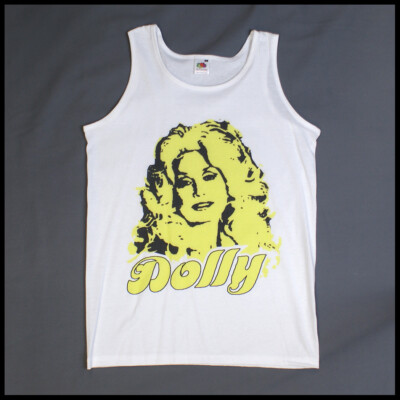 Dolly Parton Country Blues Musik T-SHIRT Trägertop Unisex Weiß S-2XL