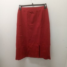 NWOT Catherines Curvy Collection Petite Red Lined Front Slit Skirt Size 4XWP