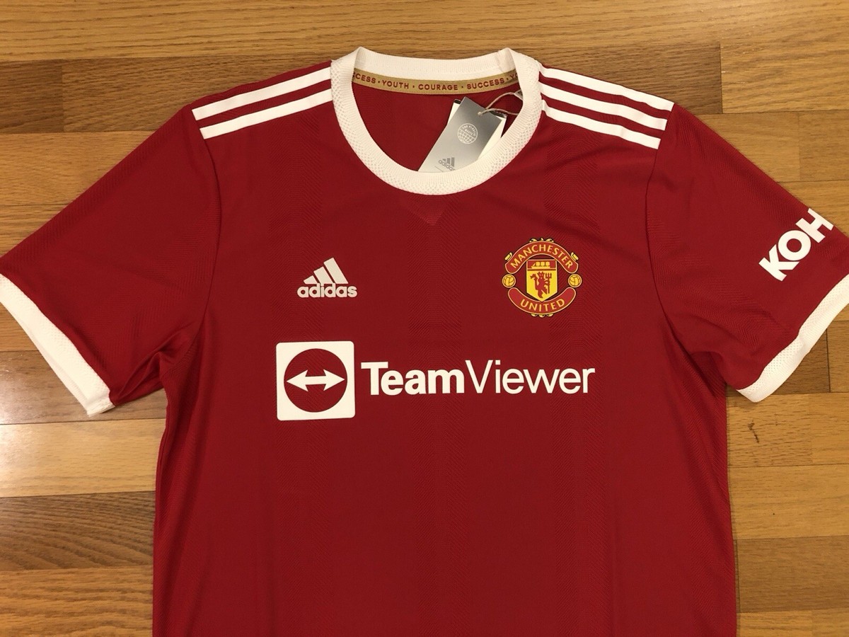 New L Adidas Manchester United 2021/22 Home Authentic Soccer