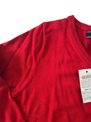 NEW Lands End Uniform Boys Large (6-7yrs) Fine Gauge Pullover Sweater Red $4096 - Picture 4 of 9