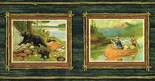 * COUNTRY LETS GO CAMPING BOATING OH YES WATCH FOR BEARS Wallpaper, bordeR,Wall