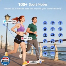 AMOLED Fitness Tracker Watch with 24/7 Heart Rate/SpO2/Sleep Monitor, IP68 Wa...