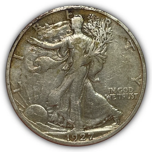 1927-S Walking Liberty Half Dollar Near Extremely Fine VF++ Coin, Cleaned #27989