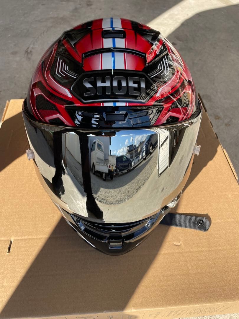 SHOEI X-Fourteen AERODYNE TC-1 Red Black L Size 59-60cm with SHOEI X-Fourteen AERODYNE TC-1 Red Black L Size 59-60cm with