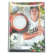 2025 Topps Holiday #PR-NK Nick Kurtz Player Worn Relic Athletics