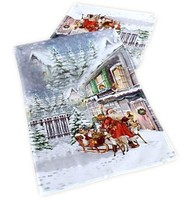 TischläUfer Tischdecke Weihnachten 40X140 Mitteldecke TischwäSche Weihnachtsmann
