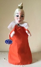Dresdner Künstlerpuppe Handpuppe Königin mit Etikett Fa. Expertic DDR TOP