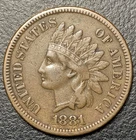 1881 Indian Head Cent Penny IHC 1c BETTER DATE Original VF Full LIBERTY